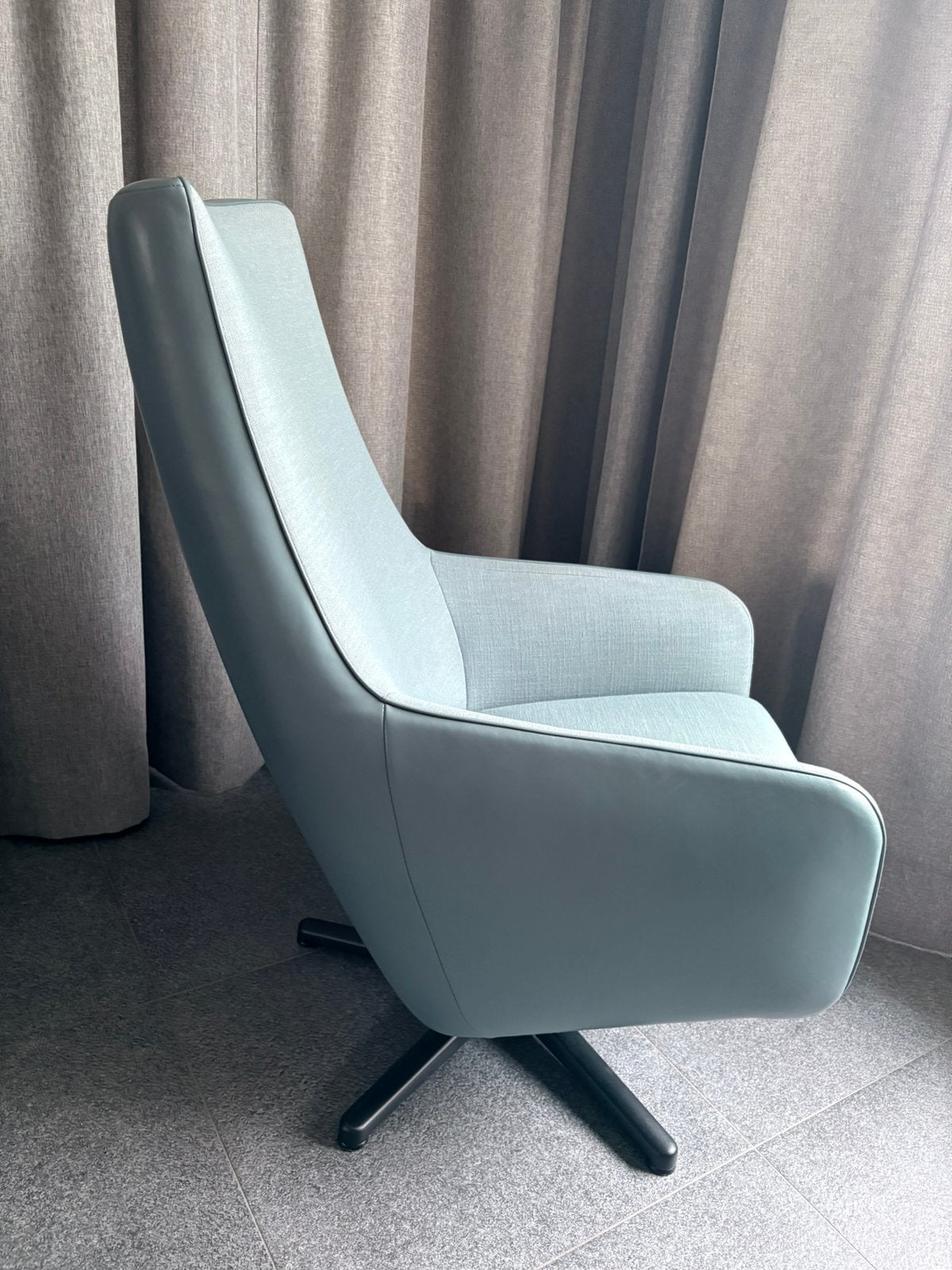 Moderne Prominent relaxfauteuil stof met leer bekleding, Ophalen, Zo goed als nieuw, Prominent, Leer