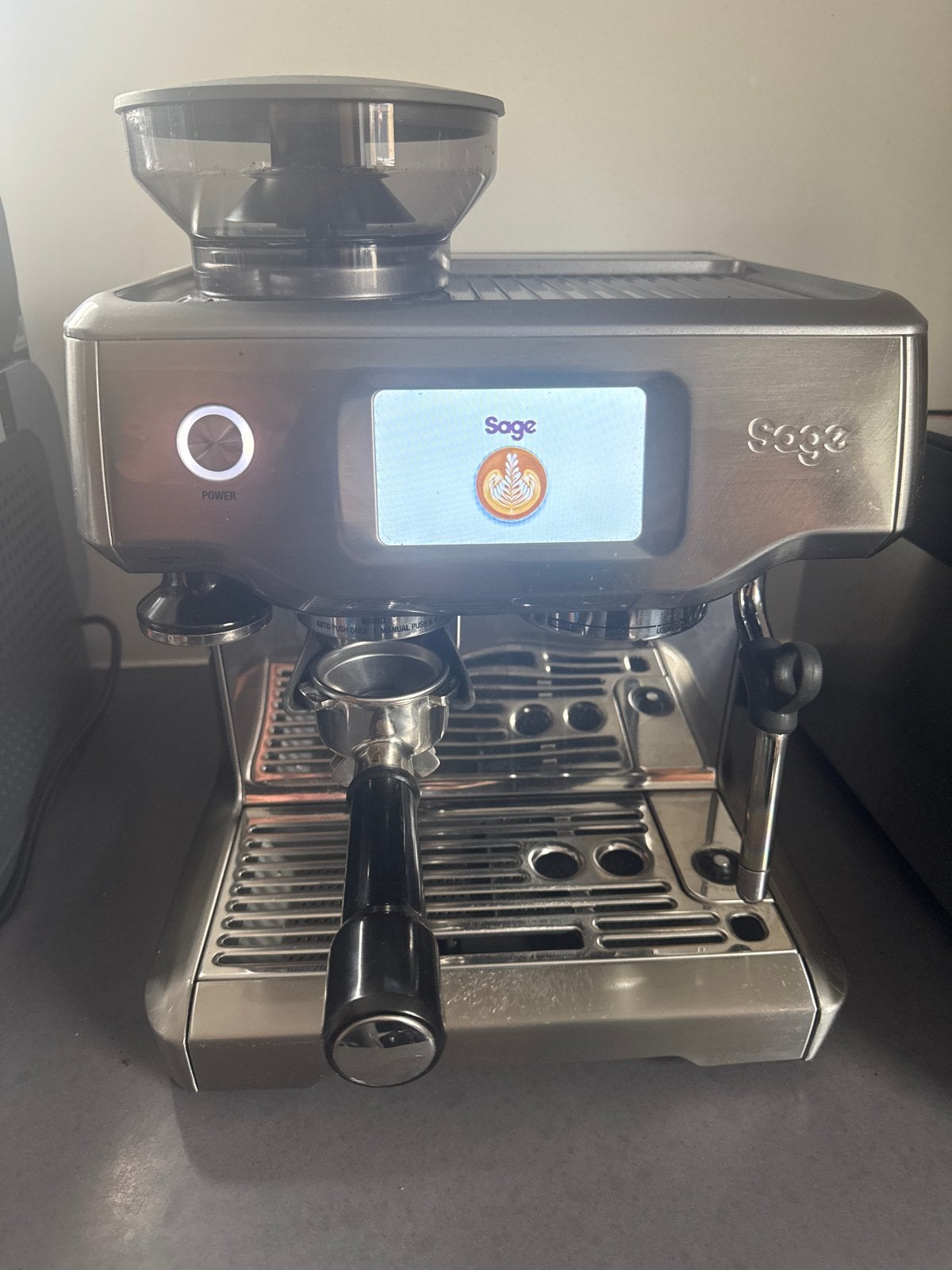 Sage Barista Espressomachine, Stoompijpje, Gebruikt, Espresso apparaat, 2 tot 4 kopjes