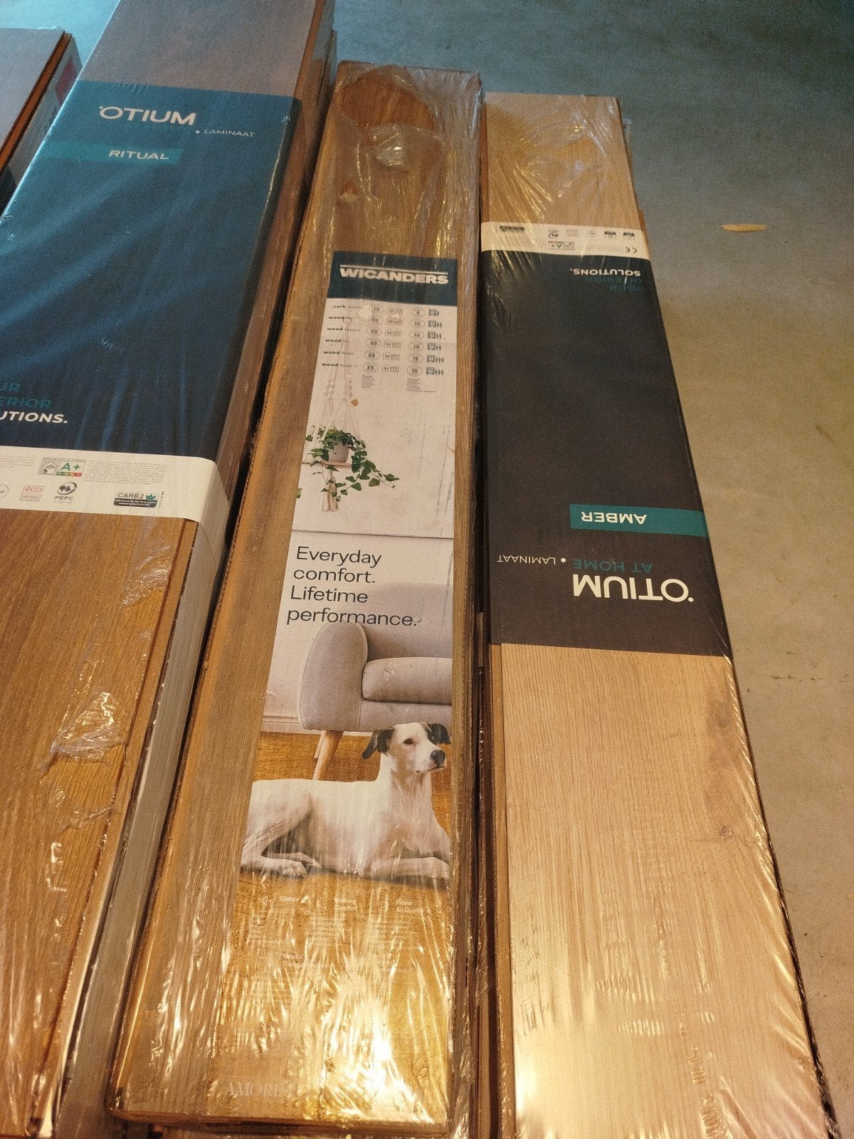 Wicanders kurk vloer Highland Pine - 4,06m2 restparti, Huis en Inrichting, Stoffering | Vloerbedekking, Ophalen, Bruin, Nieuw