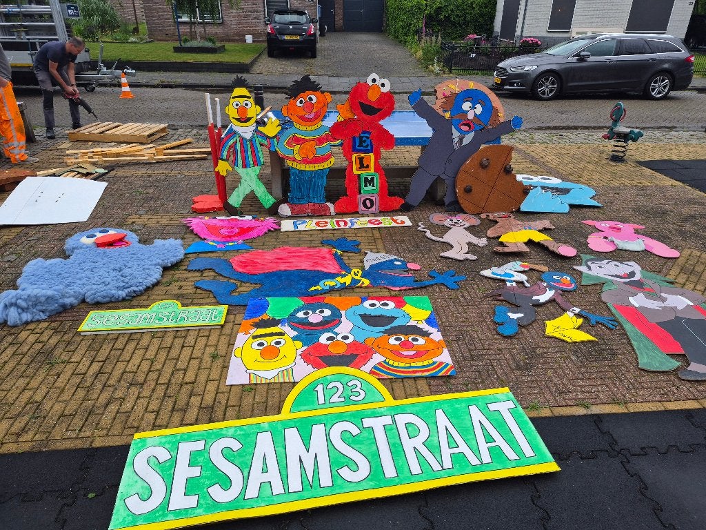 Sesamstraatfiguren hout, Kinderen en Baby's, Speelgoed | Knuffels en Pluche, Ophalen, Gebruikt, Overige typen, Groot (groter dan 80 cm)