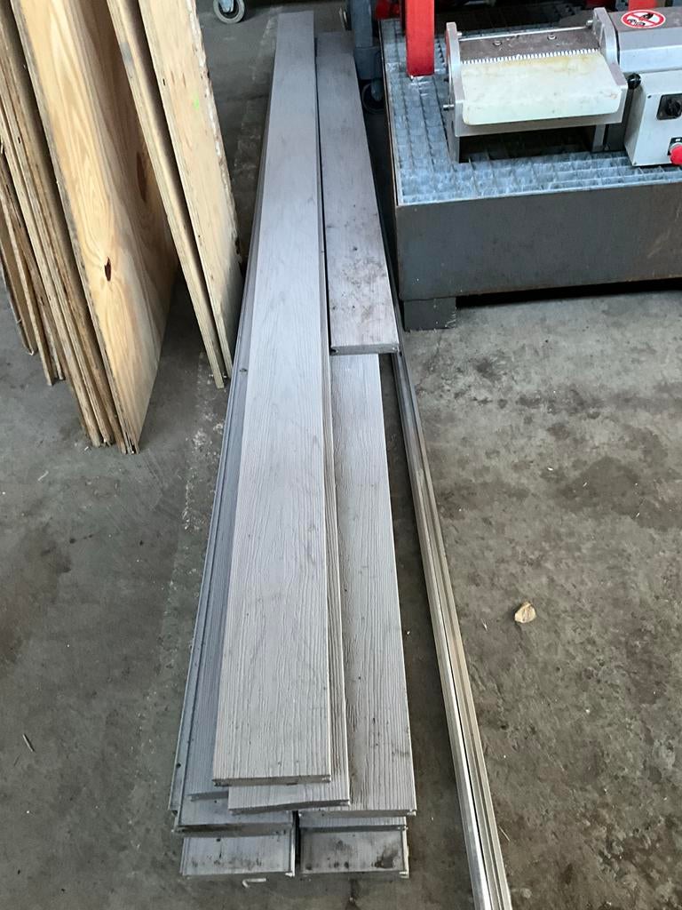 Composiet planken 17x 3 meter, Gebruikt, 25 tot 50 mm, Ophalen of Verzenden, Plank
