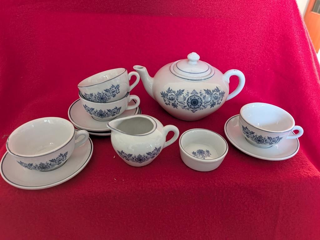 Poppenserviesje serviesje Douwe Egberts India decor 1974, Ophalen of Verzenden