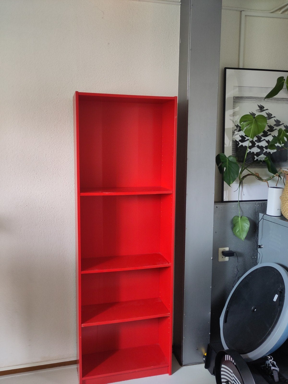 IKEA Billy boekenkast, rood 60x180, Ophalen, Gebruikt, 50 tot 100 cm, 150 tot 200 cm