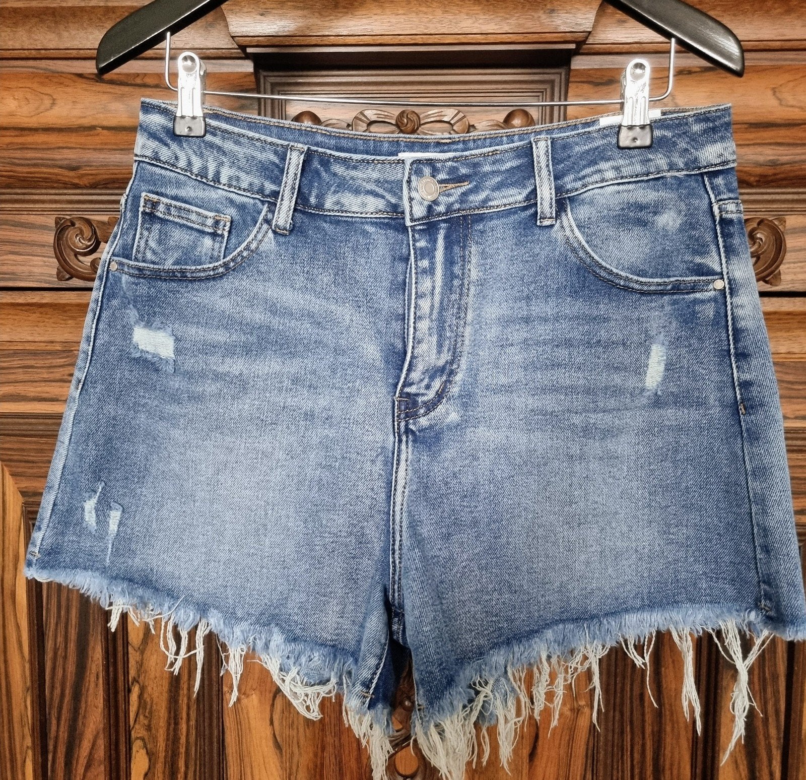 Kathy Jeans Denim Shorts 42 Nieuw Destroyed Look WP40, Nieuw, Ophalen of Verzenden, W33 - W36 (confectie 42/44), Kathy Jeans
