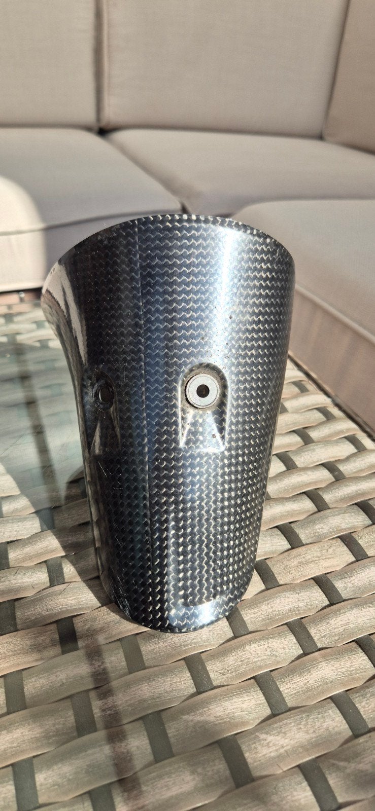 Carbon fiber cover Akrapovic Sportline, Motoren, Ophalen, Gebruikt