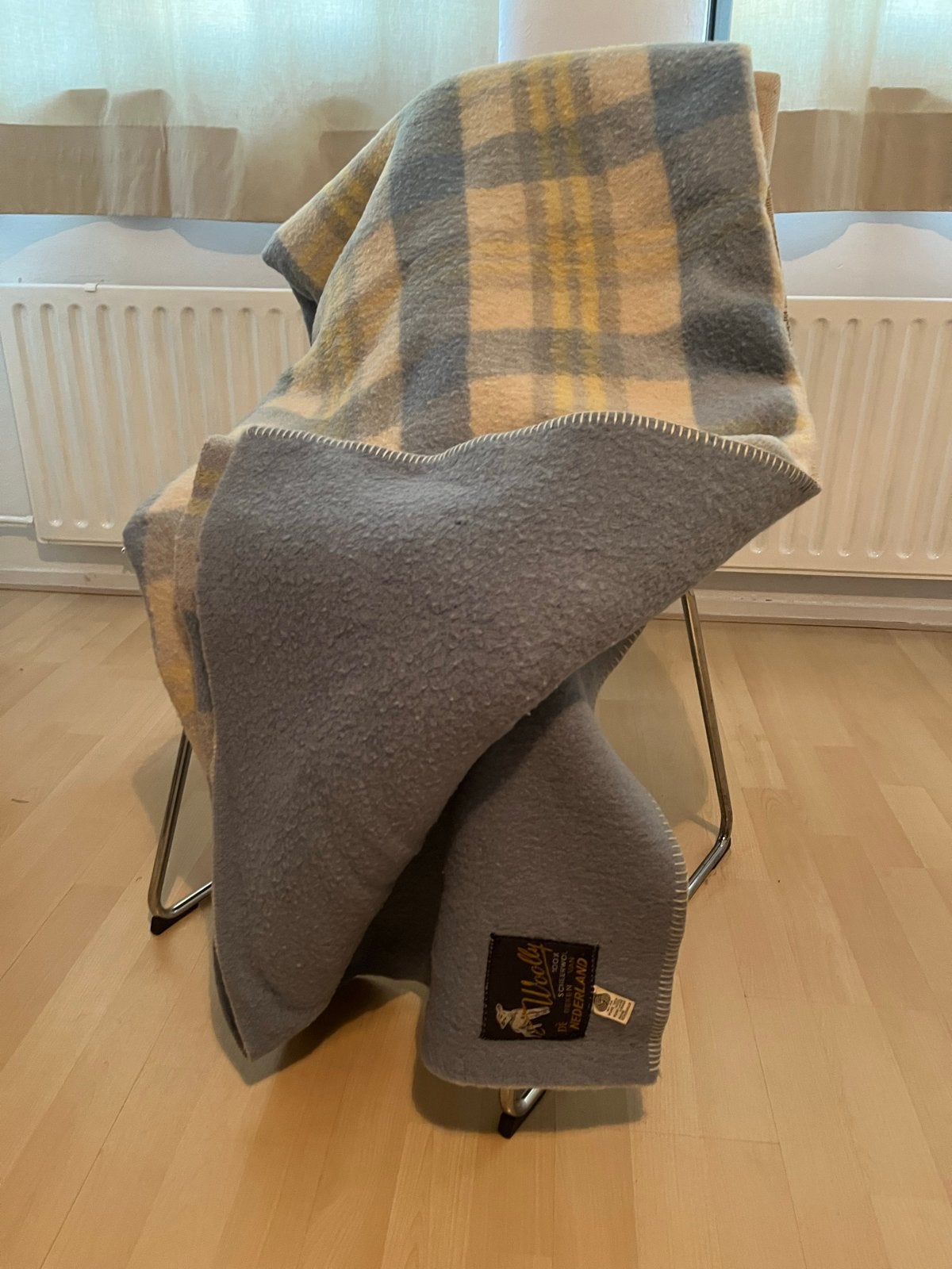 Schapenwollen deken Woolly 234x172 cm, Wol, Ophalen of Verzenden, Wasbaar, Meerkleurig