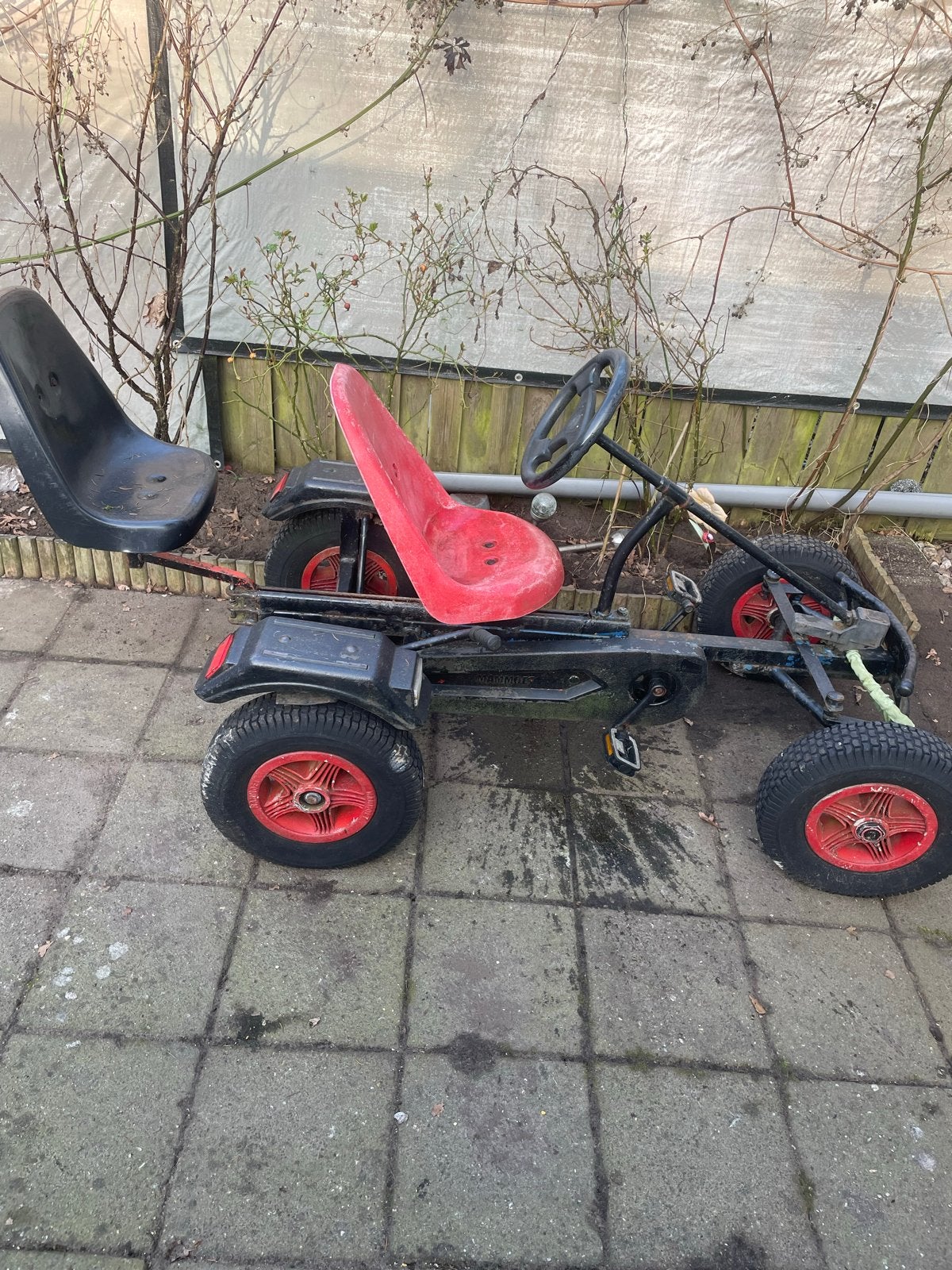 Mammoet skelter met duozit - snel ophalen!, Ophalen, Gebruikt, Mammoet, Duozit