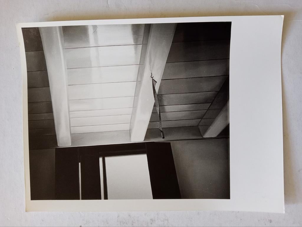 Max Kreijn persfoto Looking up realisme 1976, Ophalen of Verzenden
