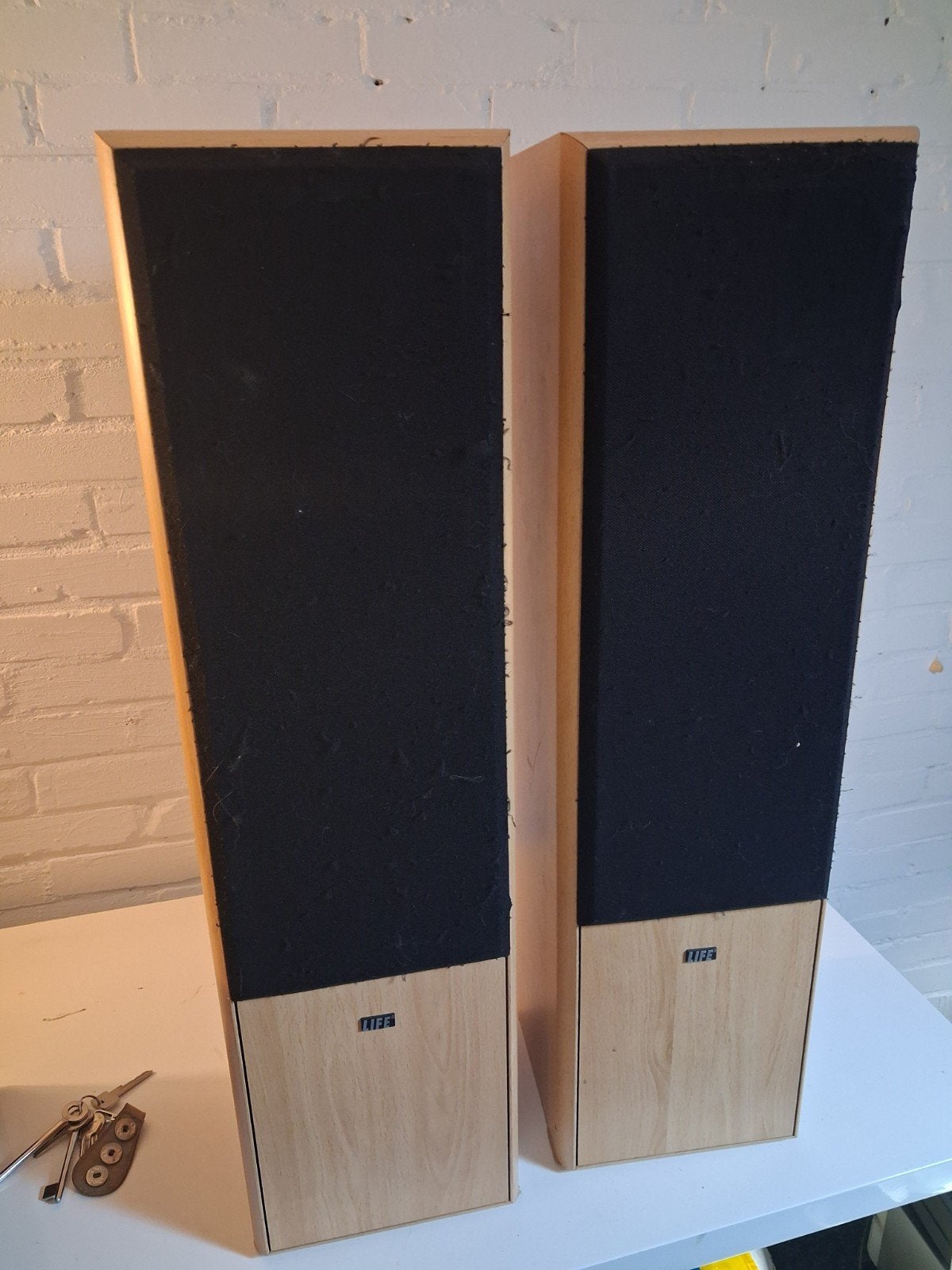 Life L5454 Zuilen Speakers - Krachtig Geluid, Vloerstaande luidspreker, Gebruikt, Ophalen of Verzenden, Geschikt voor surround/home cinema