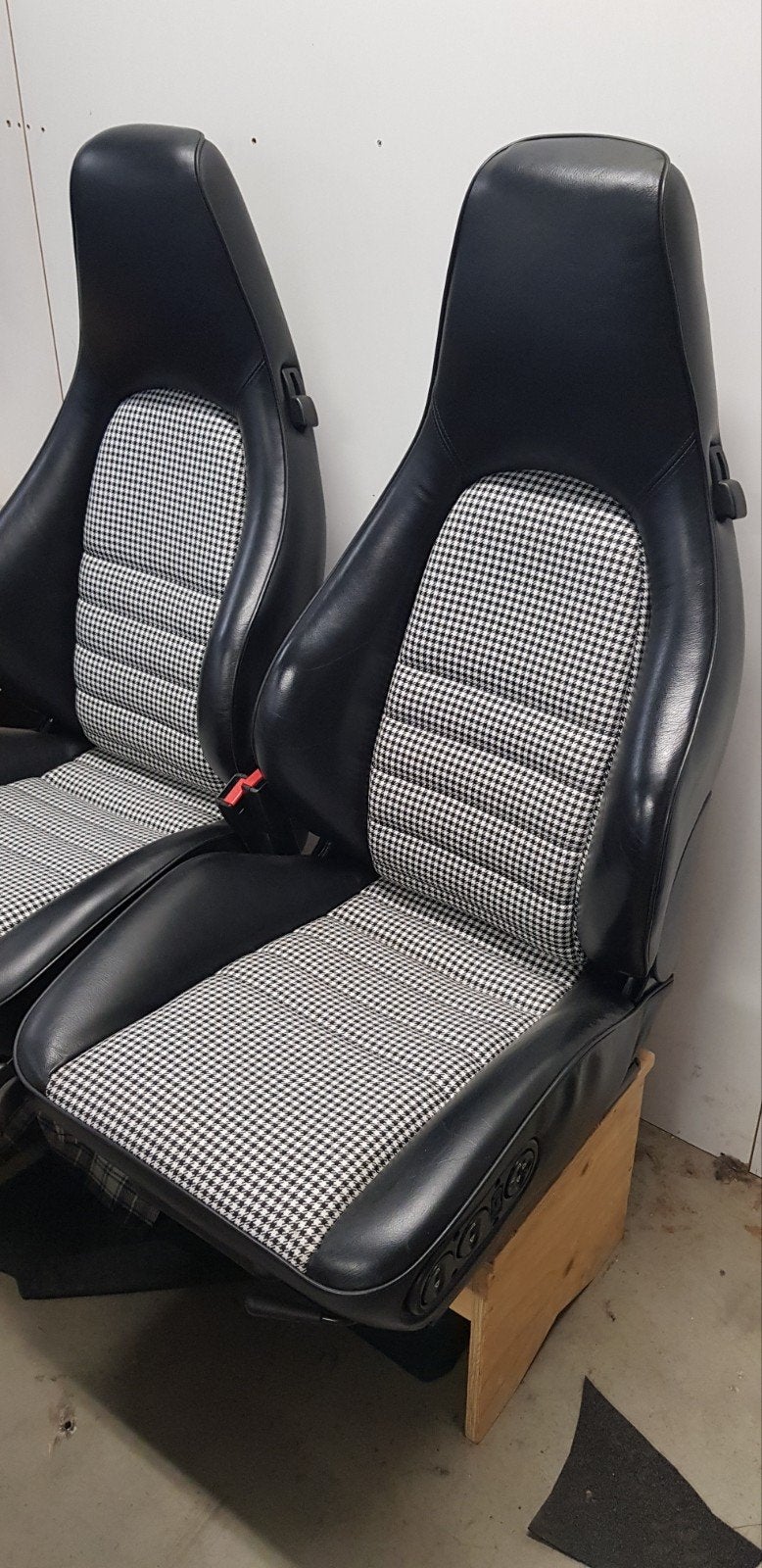 Porsche 911 964 Turbo Sportstoelen Restomod Pepita, Auto-onderdelen, Interieur en Bekleding, Ophalen, Gebruikt, Porsche