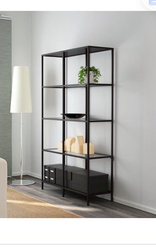 Ikea Vittsjo stellingkast zwart/bruin 100 x 175 cm, Ophalen, Gebruikt