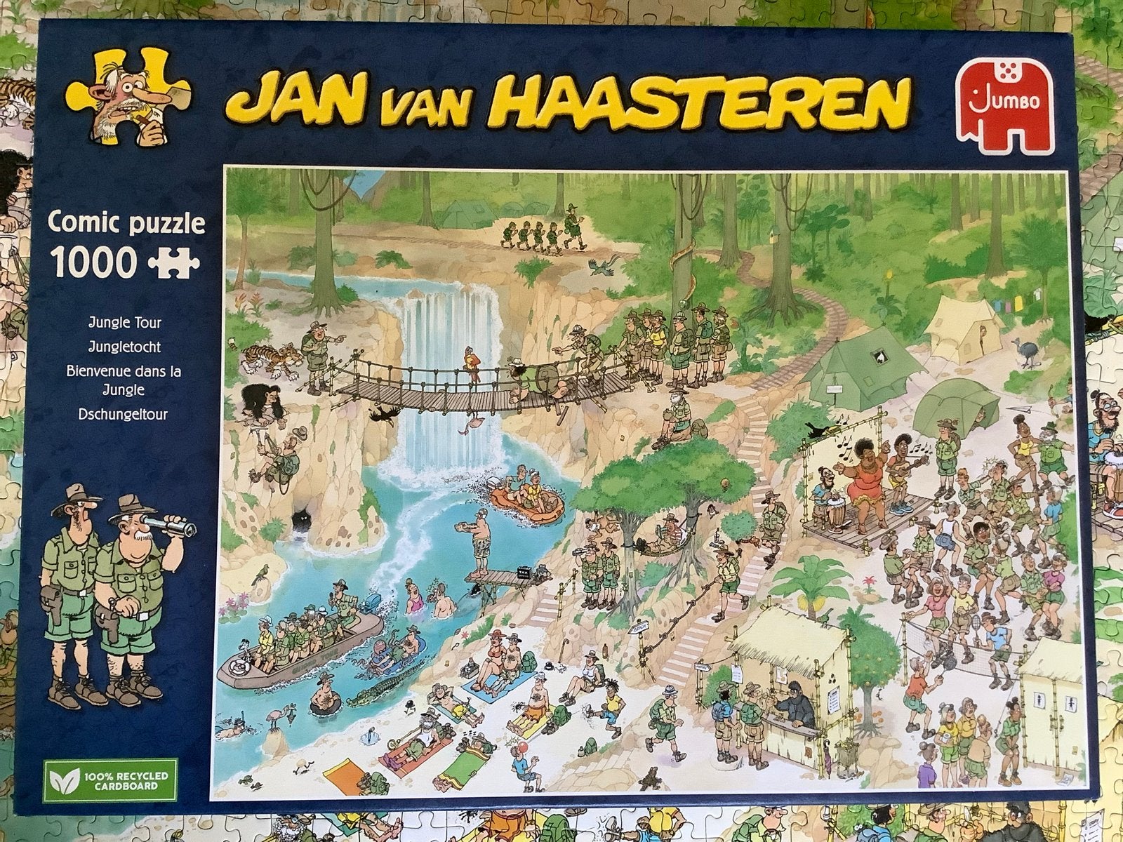 Jan van Haasteren Comic Puzzle - Jungle Tour 1000 stukjes, Ophalen of Verzenden, Meer dan 50 stukjes, Zo goed als nieuw, 0 tot 6 maanden