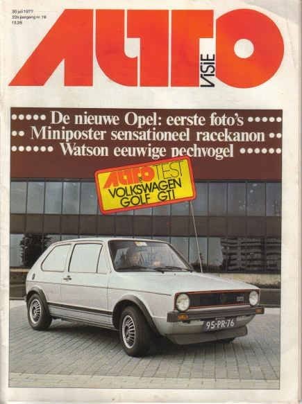 Autovisie 16 1977 : VW Golf GTI - Jaguar XJC - Volvo 343, Ophalen of Verzenden, Gelezen, Algemeen