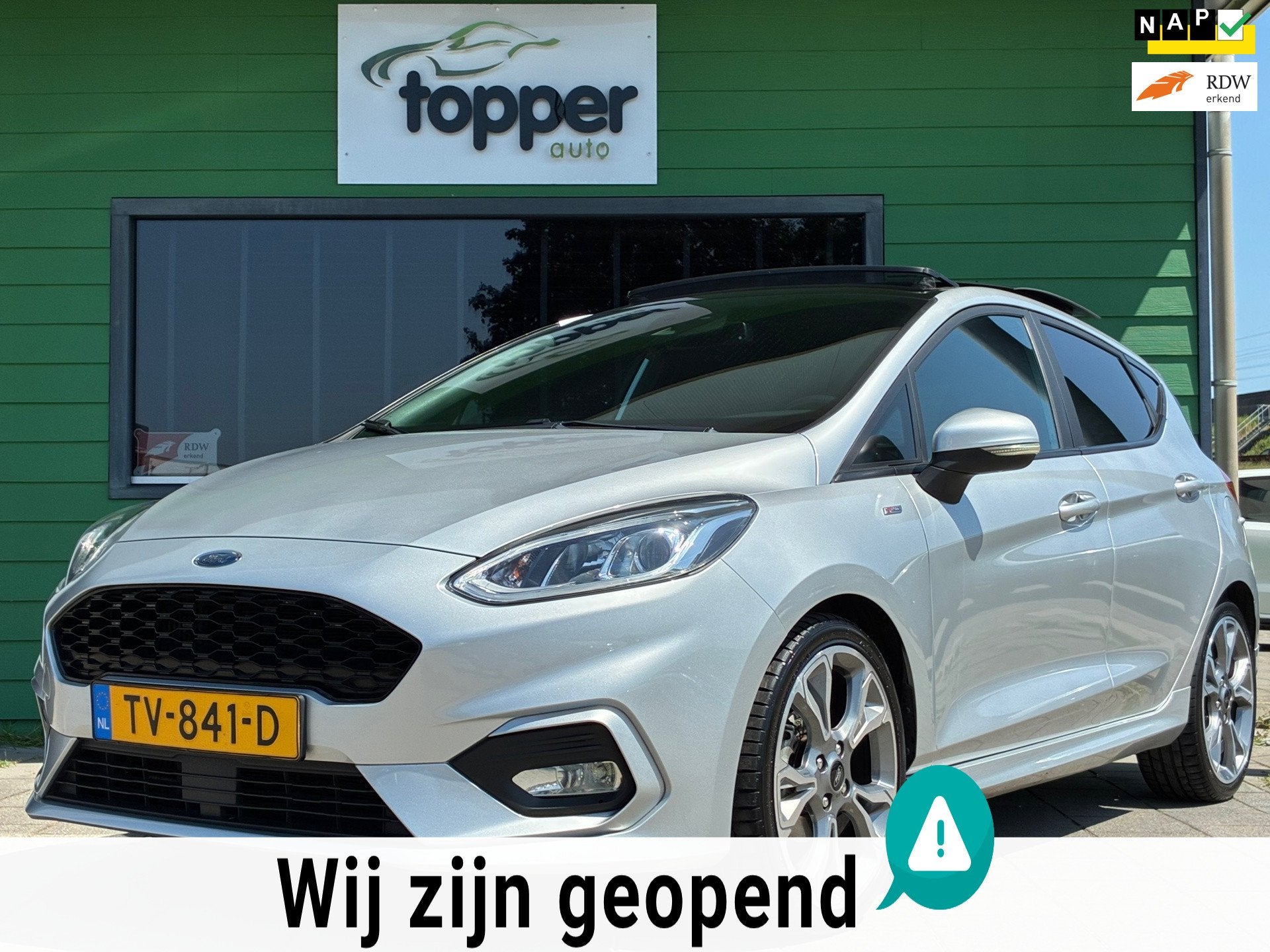 Ford Fiesta 1.0 EcoBoost ST-Line|Panoramadak|Navigatie|Cruis, Voorwielaandrijving, Gebruikt, Euro 6, Automatische klimaatregeling