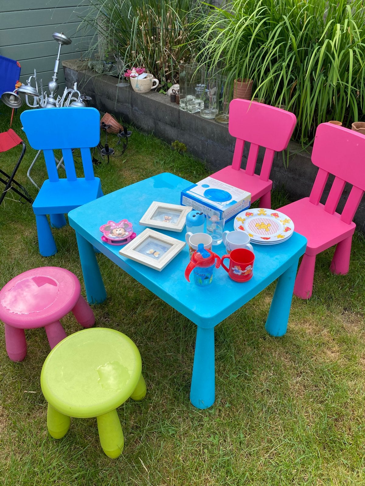 Mammut Ikea kindertafel,stoeltjes,krukjes, Ophalen of Verzenden, Zo goed als nieuw