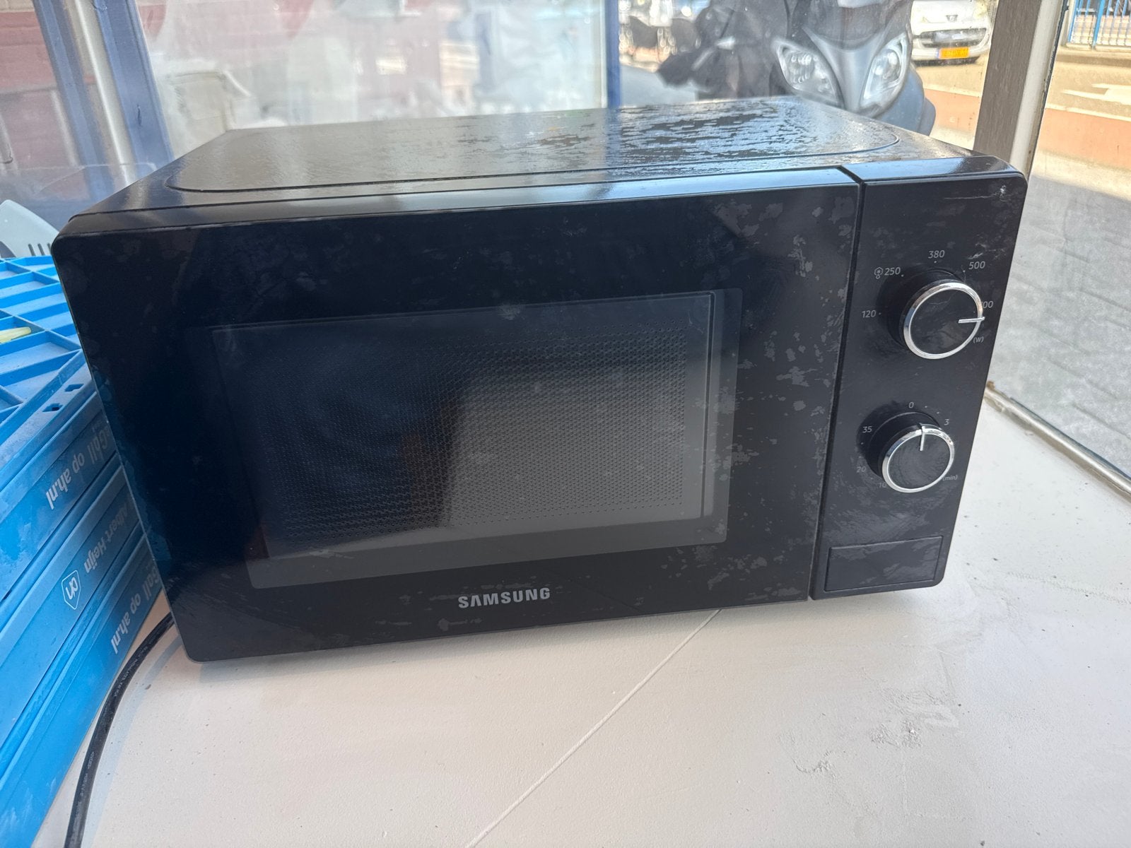 Samsung Magnetron - Zwart, Gebruikt, Witgoed en Apparatuur, Magnetrons, Gebruikt, Vrijstaand, Magnetron, 45 tot 60 cm, Draaiplateau