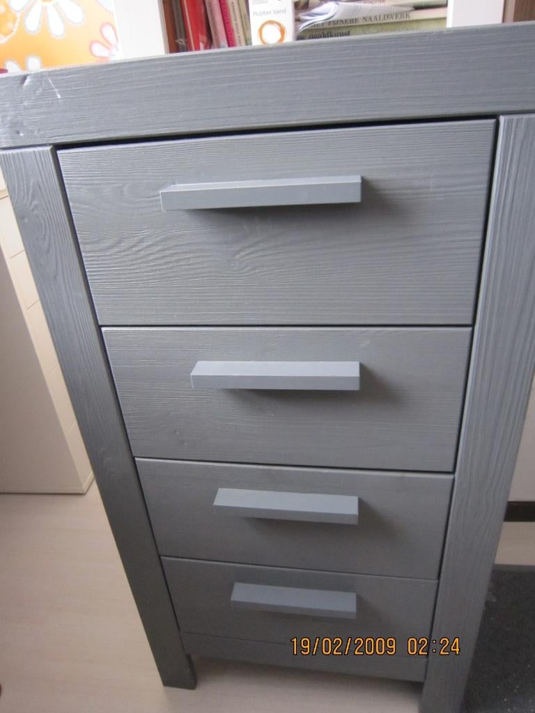 Wooods ladekast grijs, Ophalen, Gebruikt, Stoer, 50 tot 100 cm