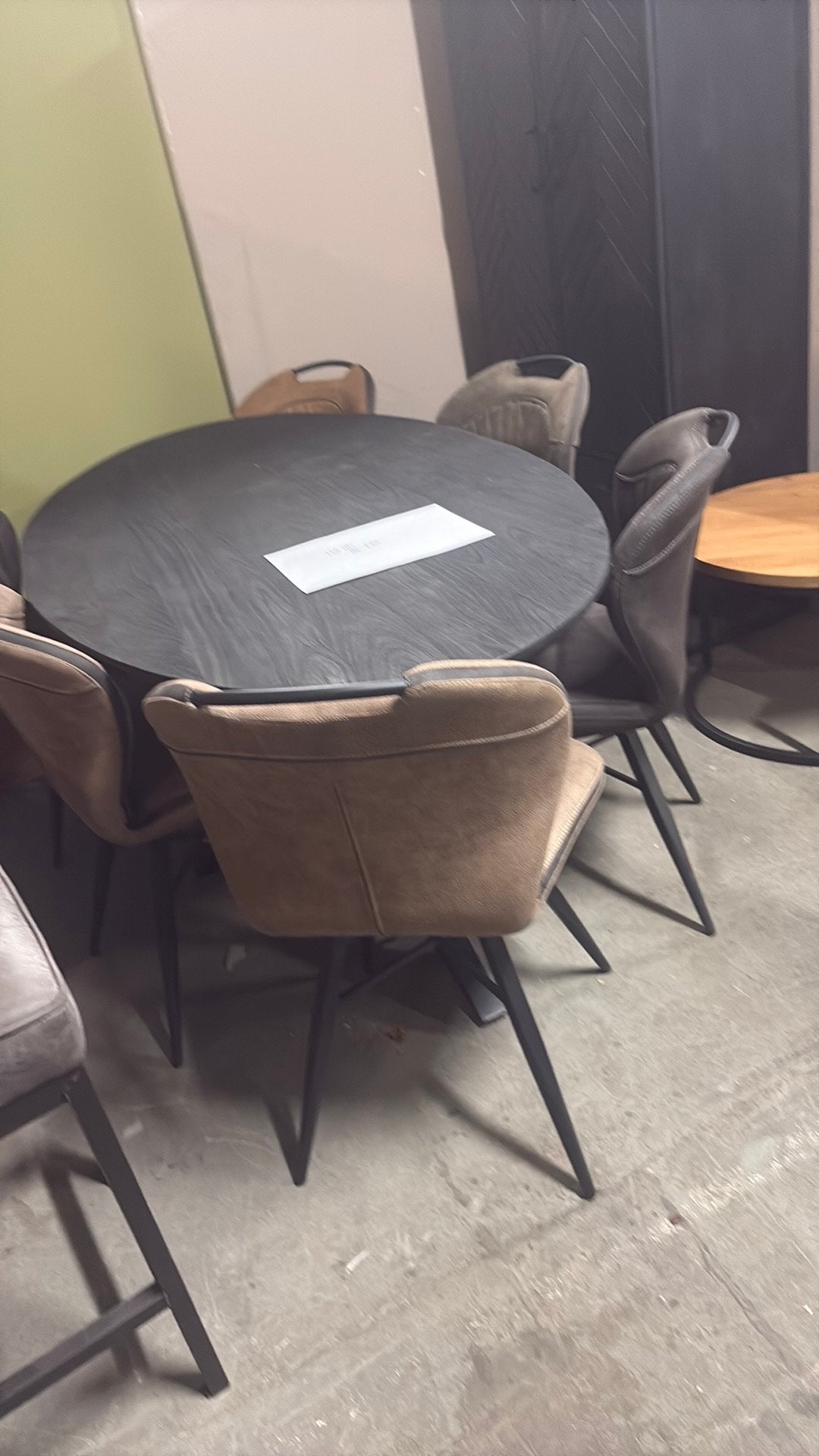 Complete eetset mango zwart met 6 stoelen, Ophalen, Outletliving7@gmail.com, Zwart, Nieuw