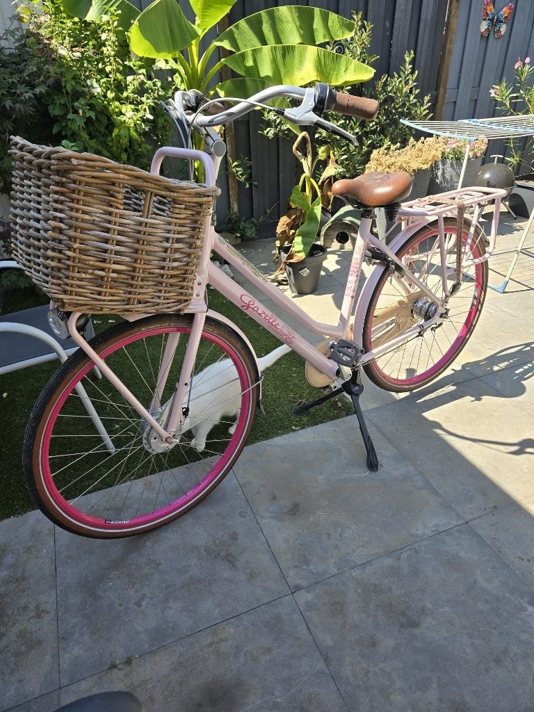 Prachtige Roze Damesfiets Gazelle, Ophalen, 53 tot 56 cm, Velgrem, Zo goed als nieuw