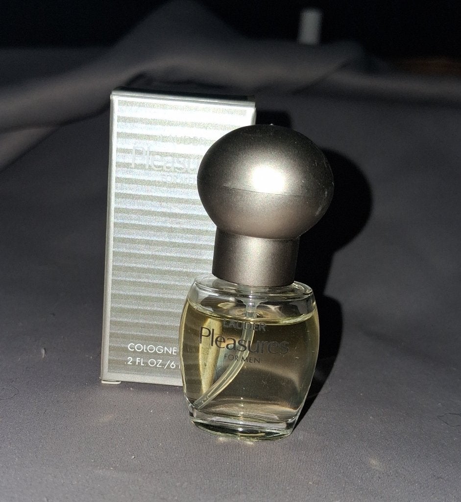 Volle parfum mini - Estee lauder Pleasures man + doosje, Ophalen of Verzenden, Zo goed als nieuw, Miniatuur, Gevuld