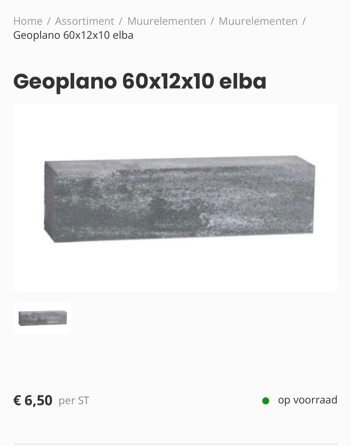 Patioblokken Elba en naturel grijs 60x12x10, Ophalen, Gebruikt, Overige typen, Minder dan 5 m²
