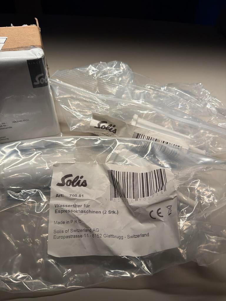 Solis Claris waterfilter voor espressomachines 3x (nieuw), Witgoed en Apparatuur, Koffiezetapparaten, Ophalen of Verzenden, Zo goed als nieuw
