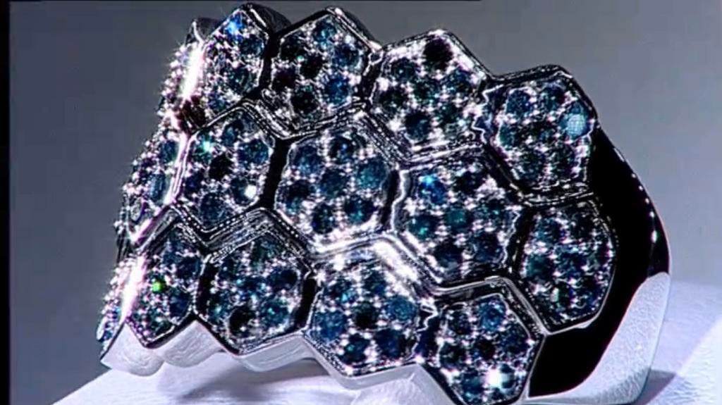 Blauw Diamant ring met certificaat, Blauw, Ophalen of Verzenden, Zo goed als nieuw, Dame of Heer