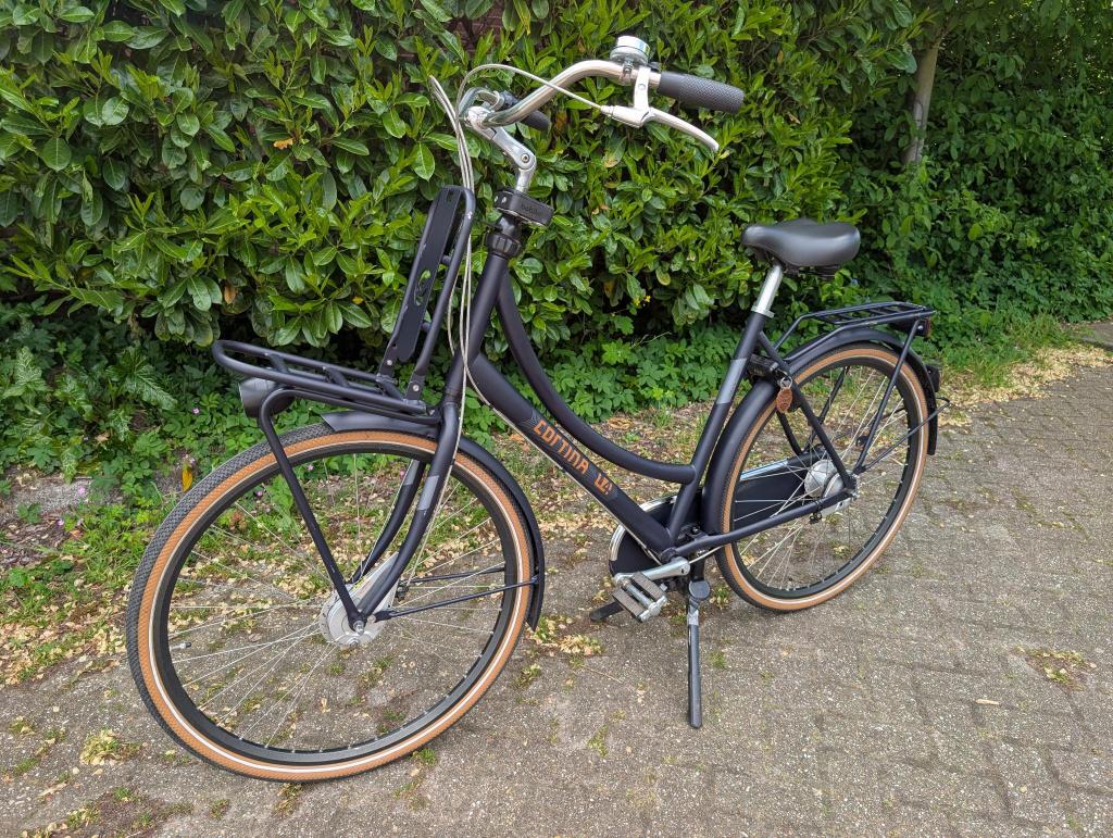 Cortina U4 Family transportfiets blauw 57cm incl. voorzitje, Fietsen en Brommers, Fietsen | Dames | Moederfietsen, Gebruikt, Versnellingen