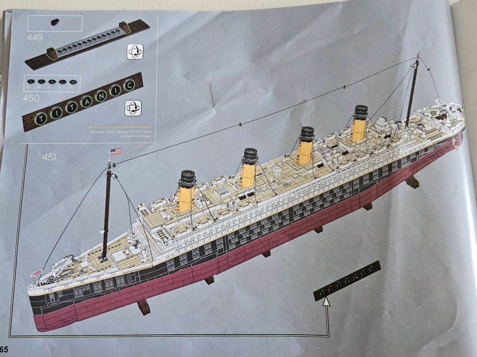 Foto 8 van Grote bouwset Titanic schip met handleiding (Niet van LEGO)