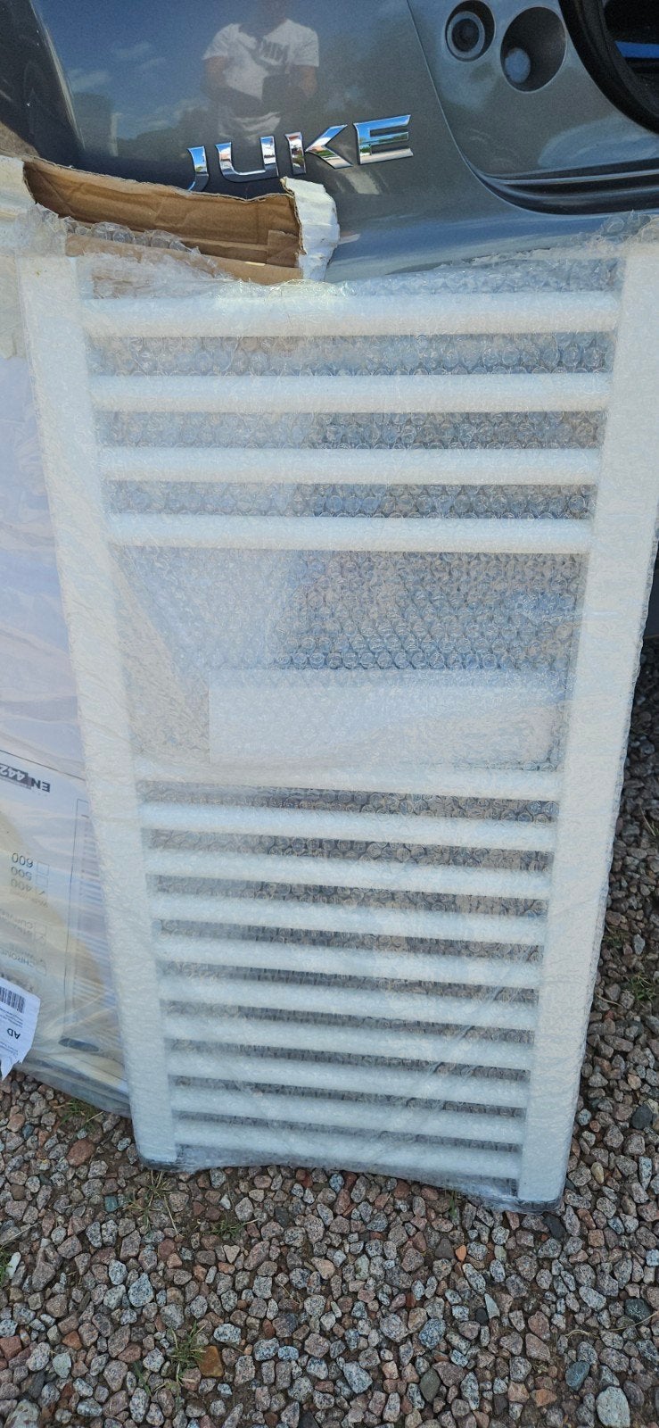 Nieuwe Witte Handdoekradiator 1200x500mm, Doe-het-zelf en Verbouw, Verwarming en Radiatoren, 500 tot 800 watt, Radiator, Nieuw