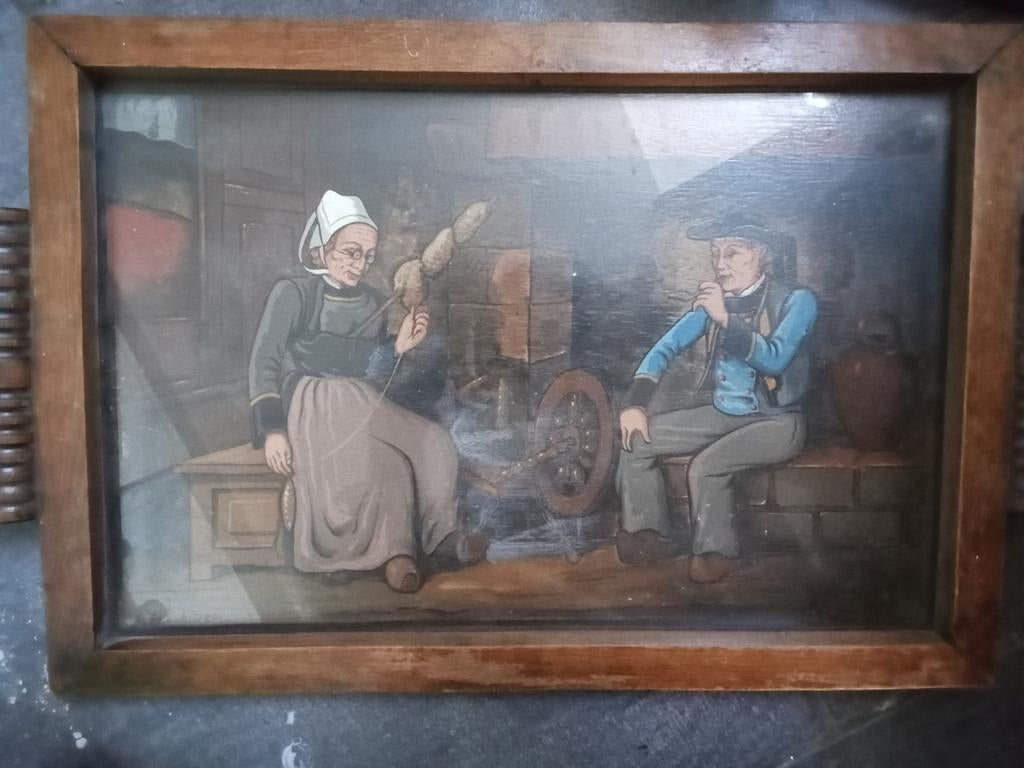 Vintage schilderij p. plouhinee, Ophalen of Verzenden