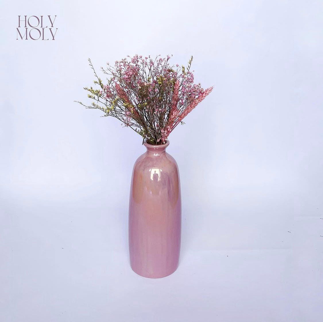 Mooi roze parelmoer vaas, Ophalen, Zo goed als nieuw, Roze