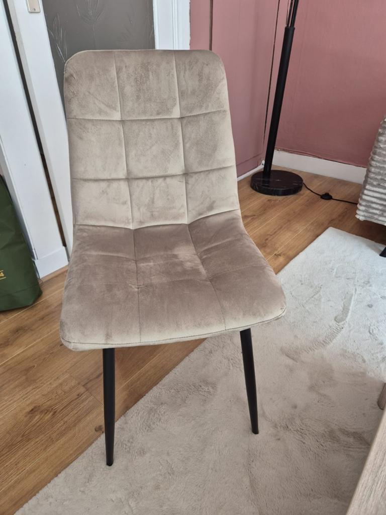 Eetkamerset: Eetkamertafel met 4 stoelen Nuvolix-Milaan, Gebruikt, 100 tot 150 cm, 50 tot 100 cm, Modern
