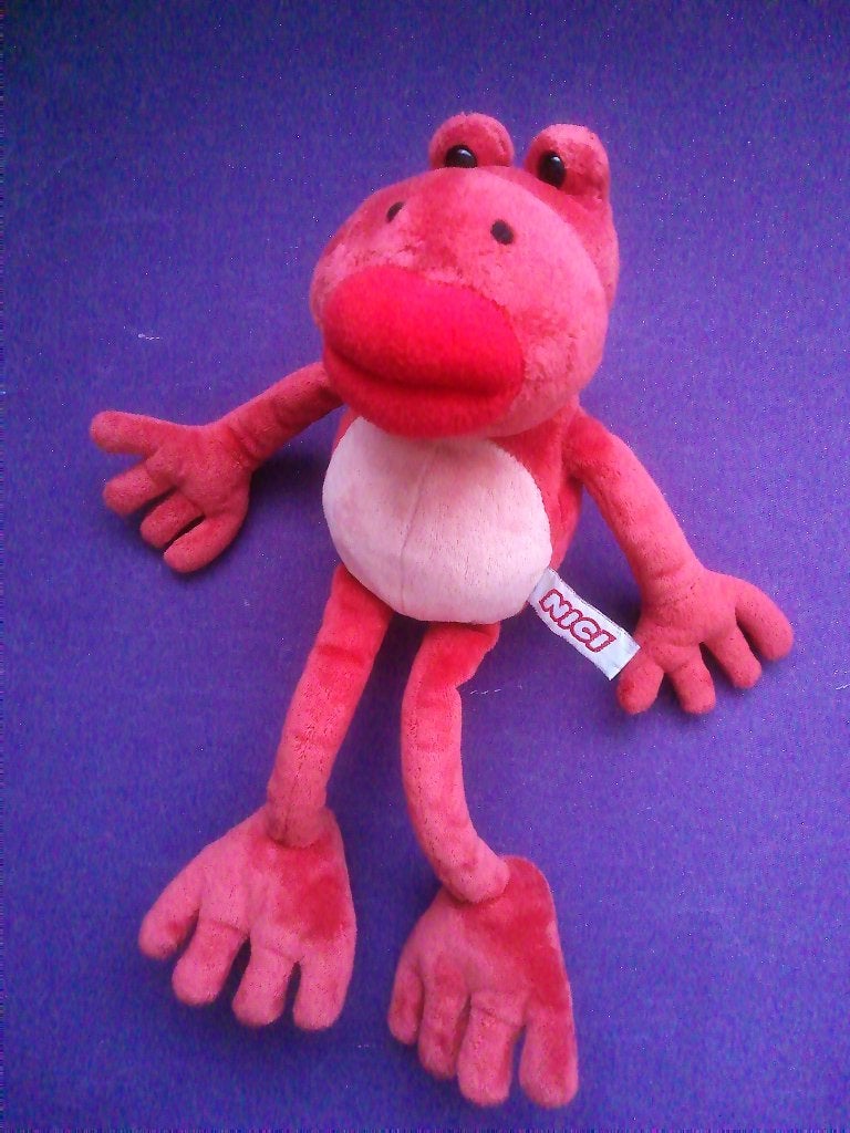 NICI Knuffel KIKKER. 30 CM. ROZE - CERISE **Nieuw**, Kikker, NICI, Overige karakters, Nieuw