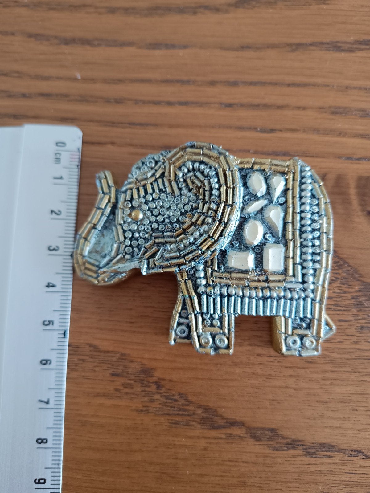 Unieke Olifant Broche met Kralen en Kristallen, Met kristal, Overige materialen, 4 tot 7 cm, Ophalen of Verzenden