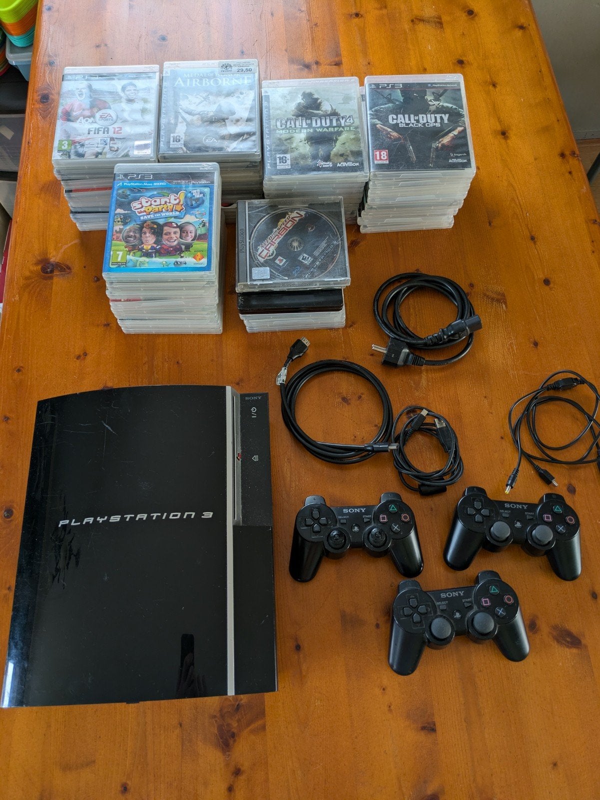 Goed werkend PlayStation 3 compleet met veel spellen, Spelcomputers en Games, Ophalen, Met 2 controllers, Slim