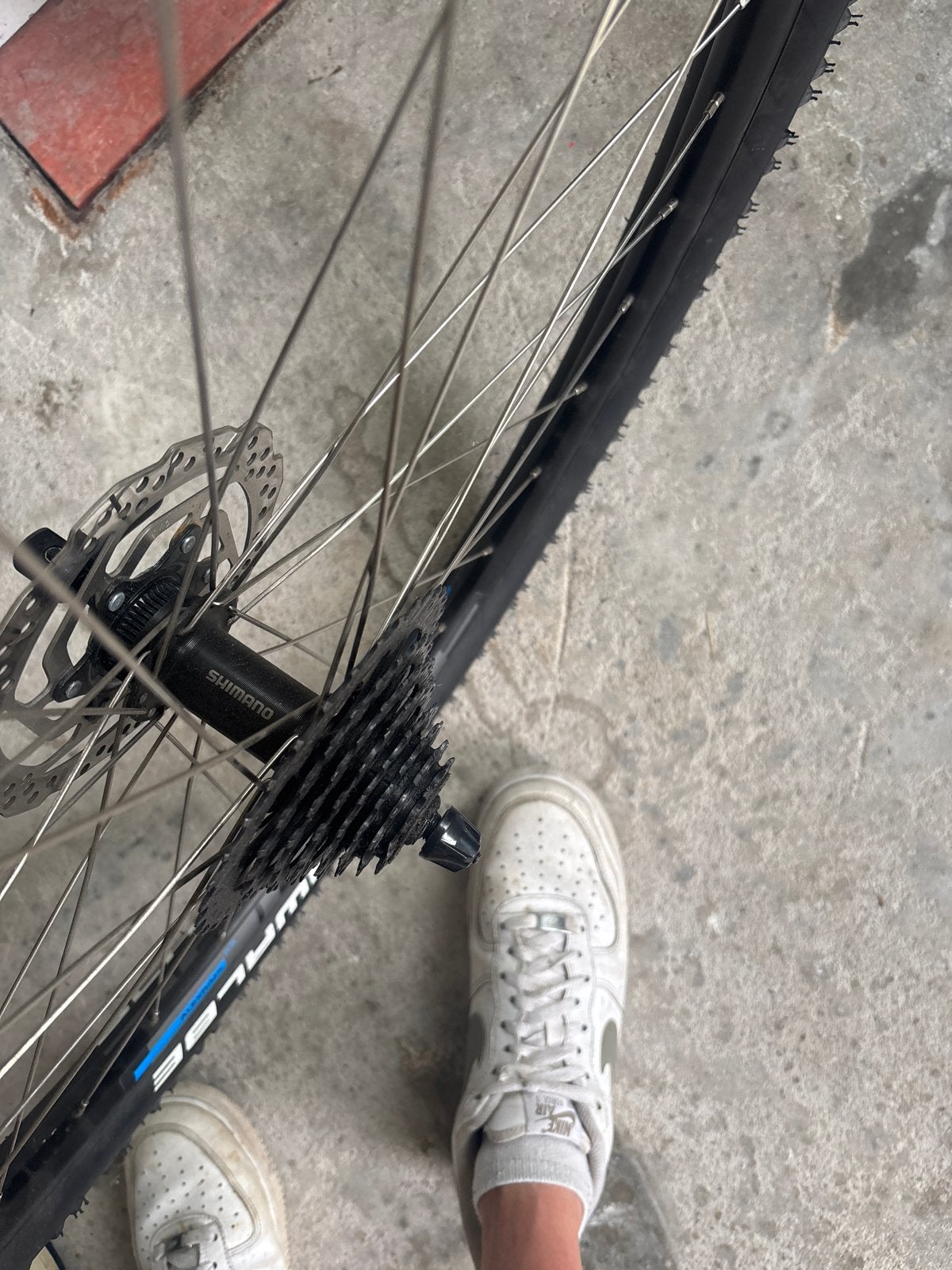 Schwalbe Smart Sam Wiel met Shimano Cassette en Schijfrem, Fietsen en Brommers, Fietsonderdelen, Zo goed als nieuw, Aluminium