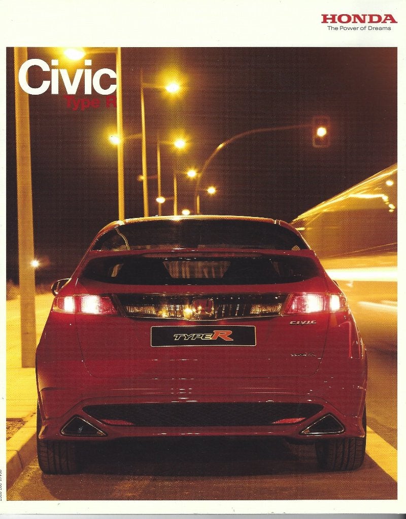 Brochure Honda Civic Type R en Type S 2008, Ophalen of Verzenden, Gelezen, Honda