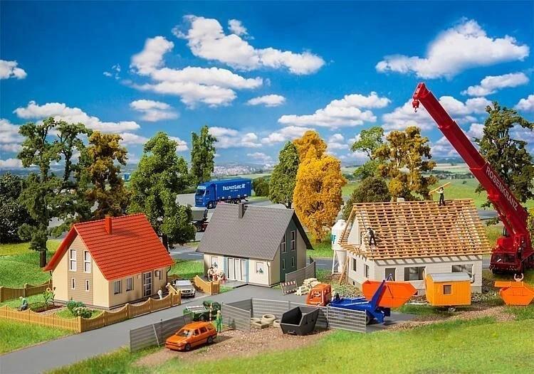 FALLER 190069: driedelige set woningbouwgebied, Overige merken, Wisselstroom, Treinset, Nieuw