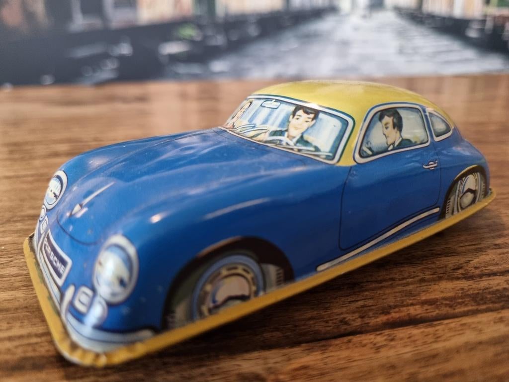 Vintage blikken Porsche 356, Verzamelen, Speelgoed, Gebruikt, Ophalen of Verzenden
