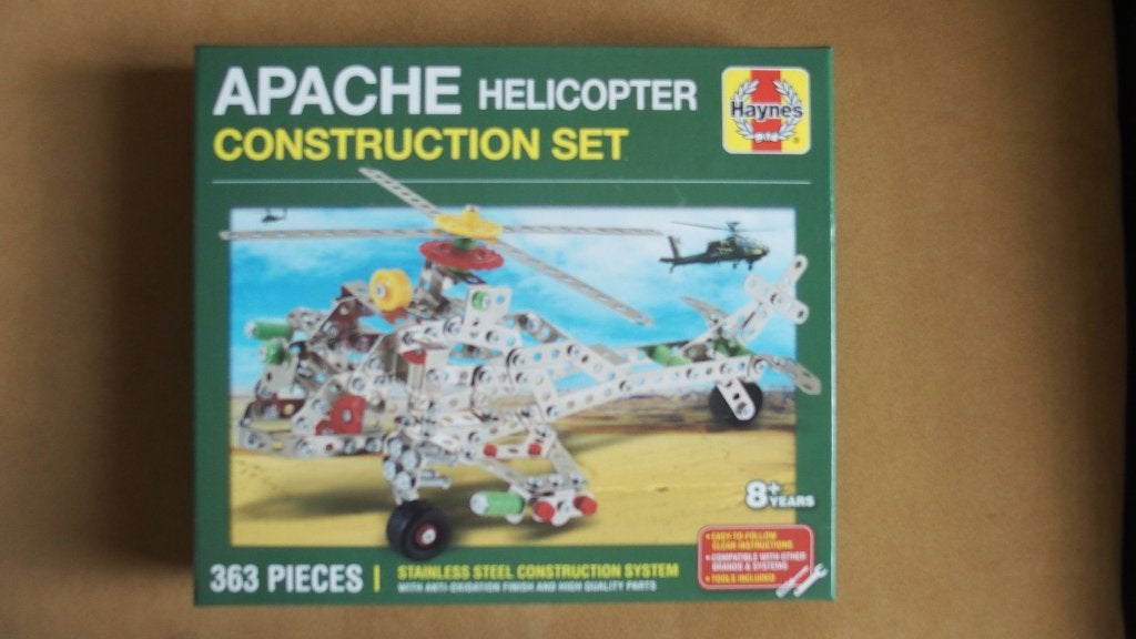 Apache Helicopter - Construction set - 363 pieces, Hobby en Vrije tijd, Overige merken, 1:200 of kleiner, Helikopter, Nieuw