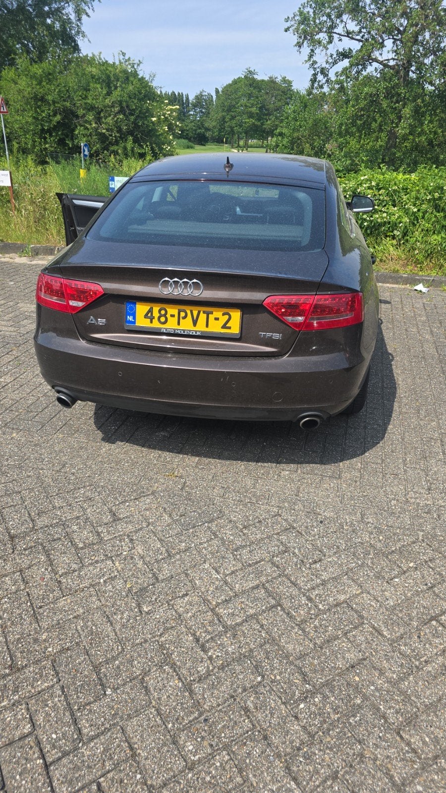 Audi A5 2.0 Tfsi 132KW Sportback M-tr 2011 Bruin, Auto's, Audi, Stof, 4 cilinders, Grijs, Dealer onderhouden