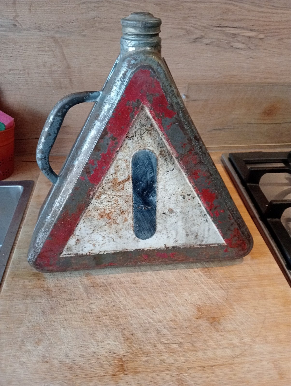 oud benzine blik, Verzamelen, Ophalen of Verzenden, Gebruikt, Overige