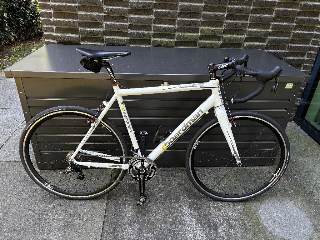 Boardman Pro CX Racefiets (Wit) – Maat L, Fietsen en Brommers, 28 inch, Gebruikt, Aluminium, 57 tot 61 cm