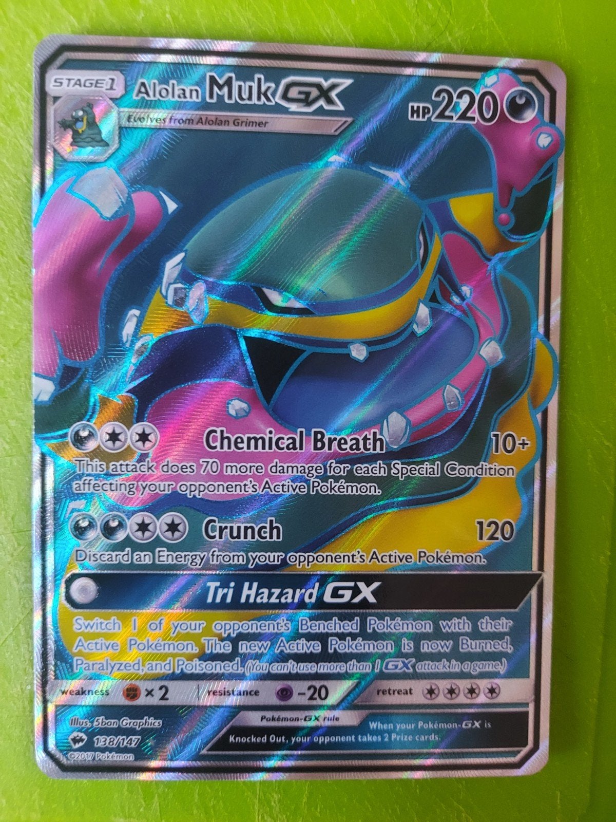 Alolan Muk GX 138/147 pokemon kaart, Ophalen of Verzenden, Zo goed als nieuw
