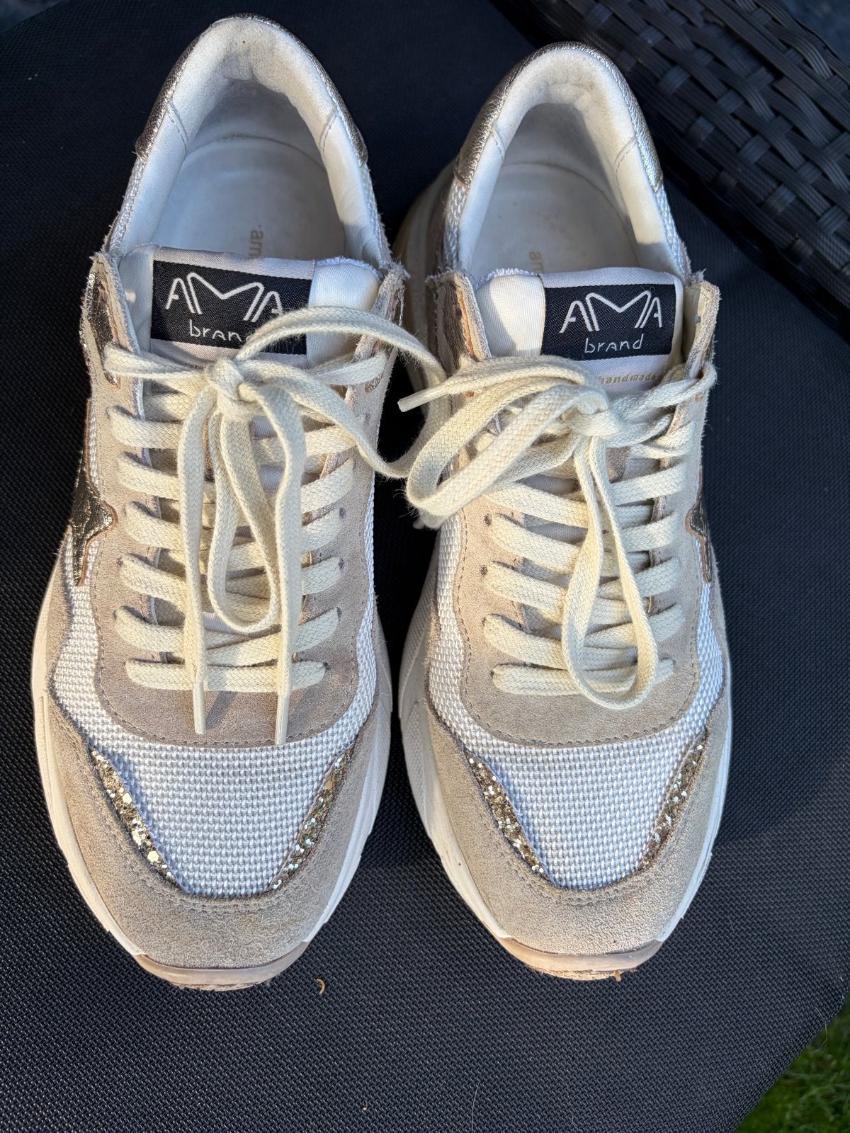 AMA Brand Deluxe Sneakers Maat 38, Ophalen of Verzenden, Gedragen, Beige, Sneakers of Gympen