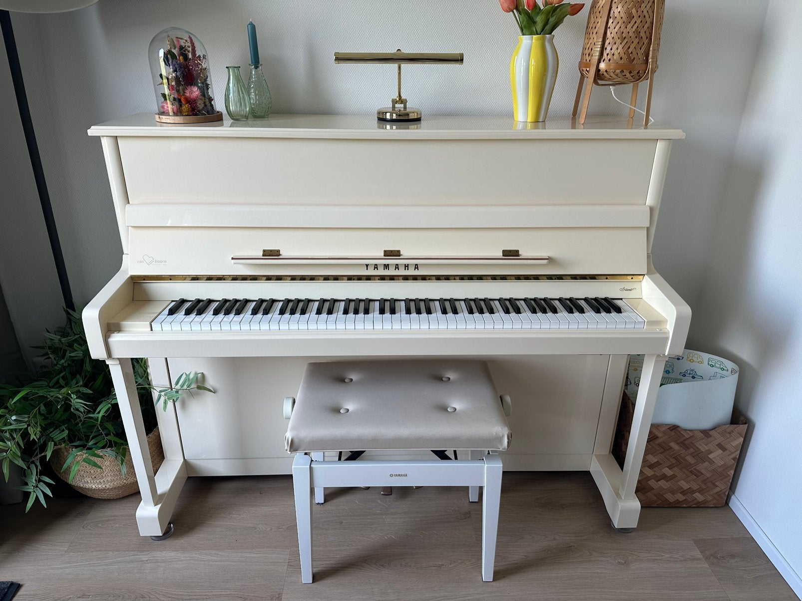 Yamaha silent piano, Muziek en Instrumenten, Piano's, Gebruikt, Piano, Wit, Ophalen