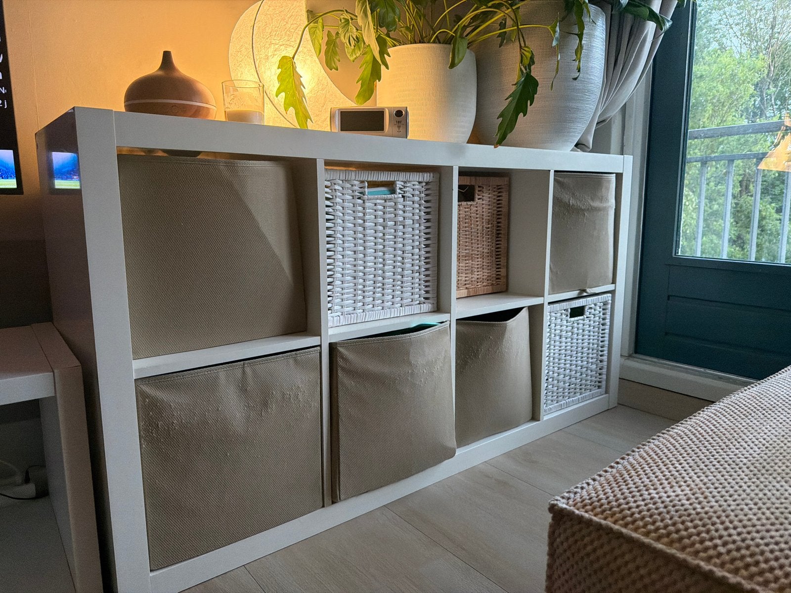 Vakkenkast IKEA KALLAX - Gebruikt, zonder bakken, Gebruikt, 100 tot 150 cm, Ophalen of Verzenden, Minder dan 100 cm