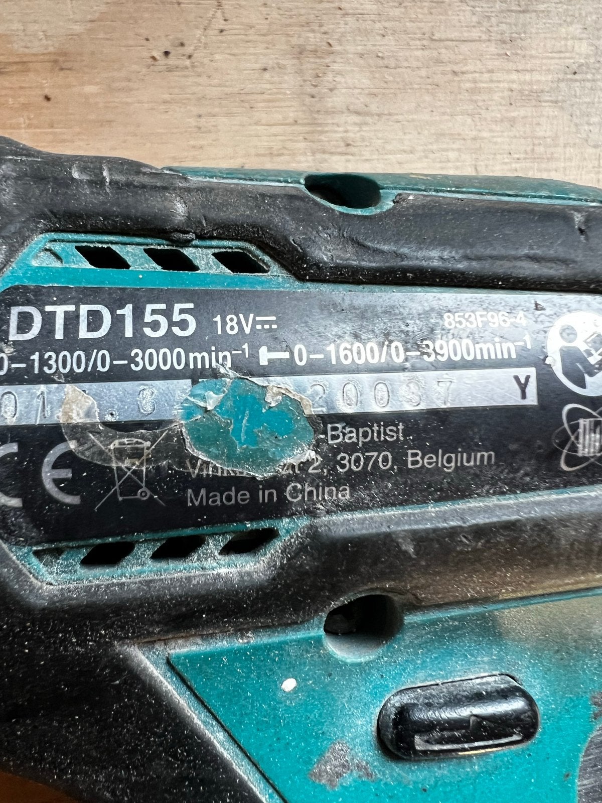 Makita DTD155 18V Accu Slagschroevendraaier, Ophalen, Gebruikt, Variabele snelheid, Boor- en Schroefmachine
