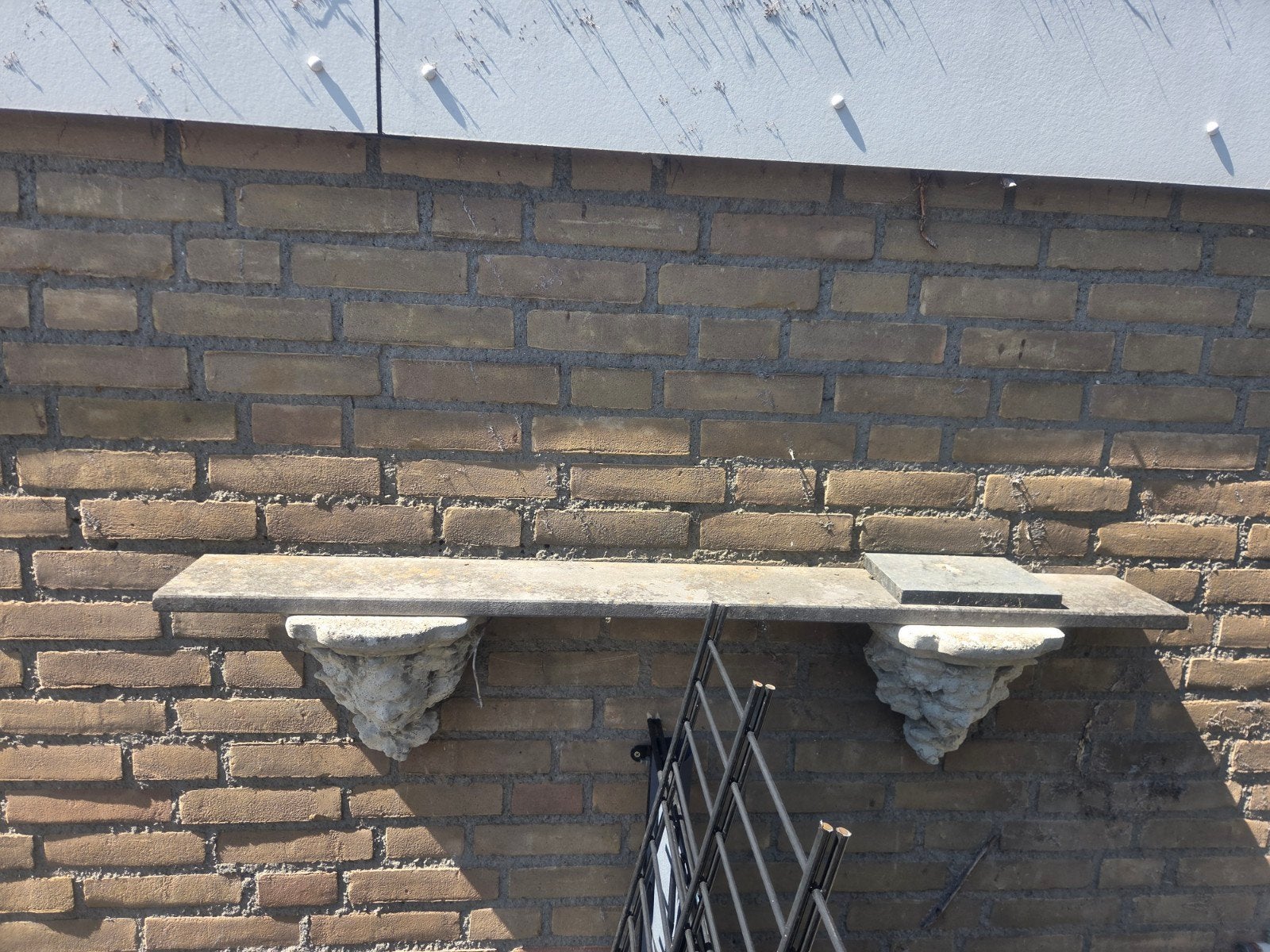 Decoratieve console met gezicht - Steen, Ophalen, Vintage, Gebruikt, Grijs